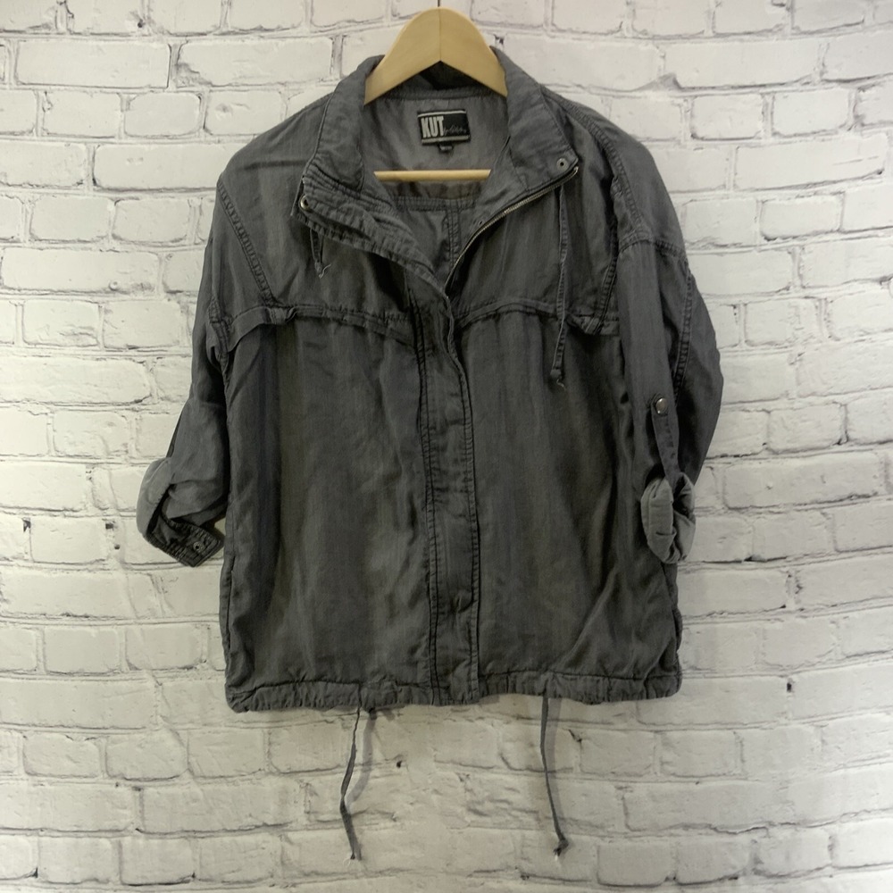 Kut From The‎ Kloth Jacket Shacket Womens Sz XS Gray GorpCore
